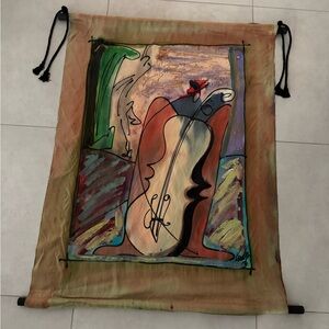 Abstract Violin Wall Hanging Decor - Multicolor